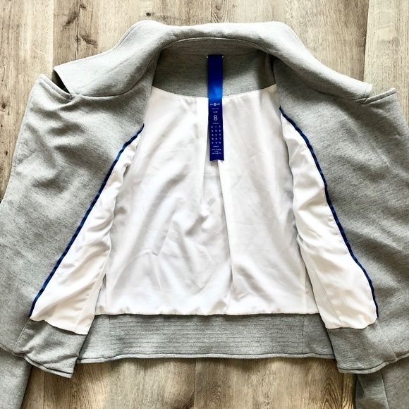 KIT AND ACE, Moto style, Crop Jacket, Heather Grey, Size 8, Very Nice Condition - Picture 9 of 14